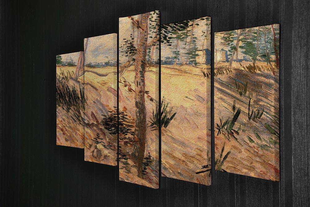 Trees in a Field on a Sunny Day by Van Gogh 5 Split Panel Canvas - Canvas Art Rocks - 2