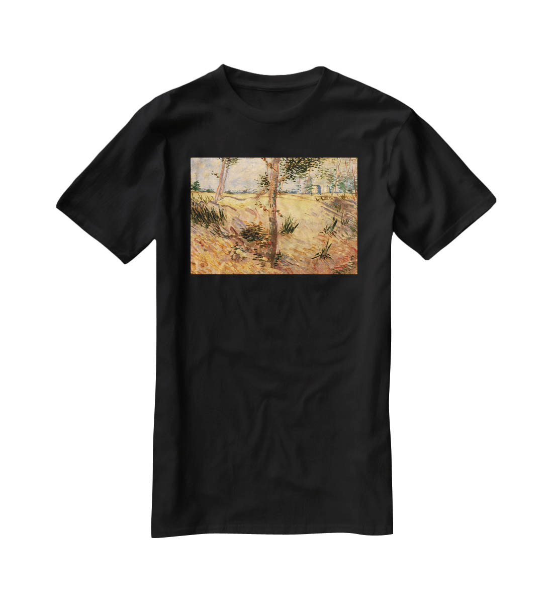 Trees in a Field on a Sunny Day by Van Gogh T-Shirt - Canvas Art Rocks - 1