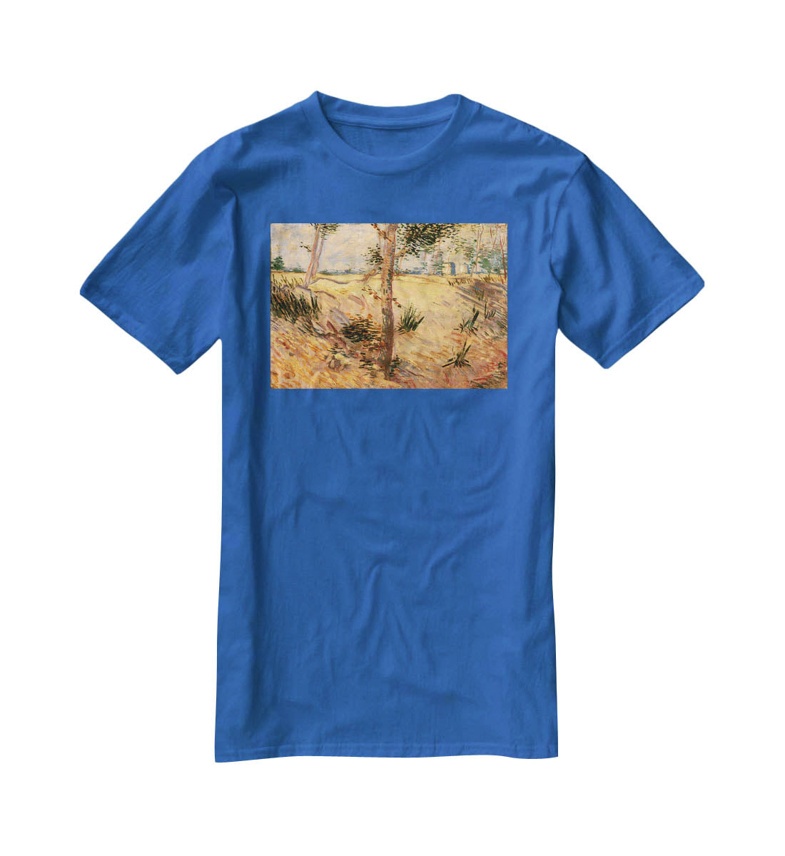Trees in a Field on a Sunny Day by Van Gogh T-Shirt - Canvas Art Rocks - 2