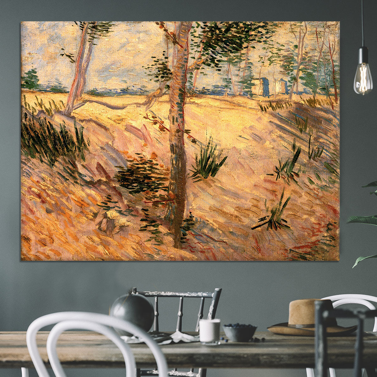 Trees in a Field on a Sunny Day by Van Gogh Canvas Print or Poster - Canvas Art Rocks - 3