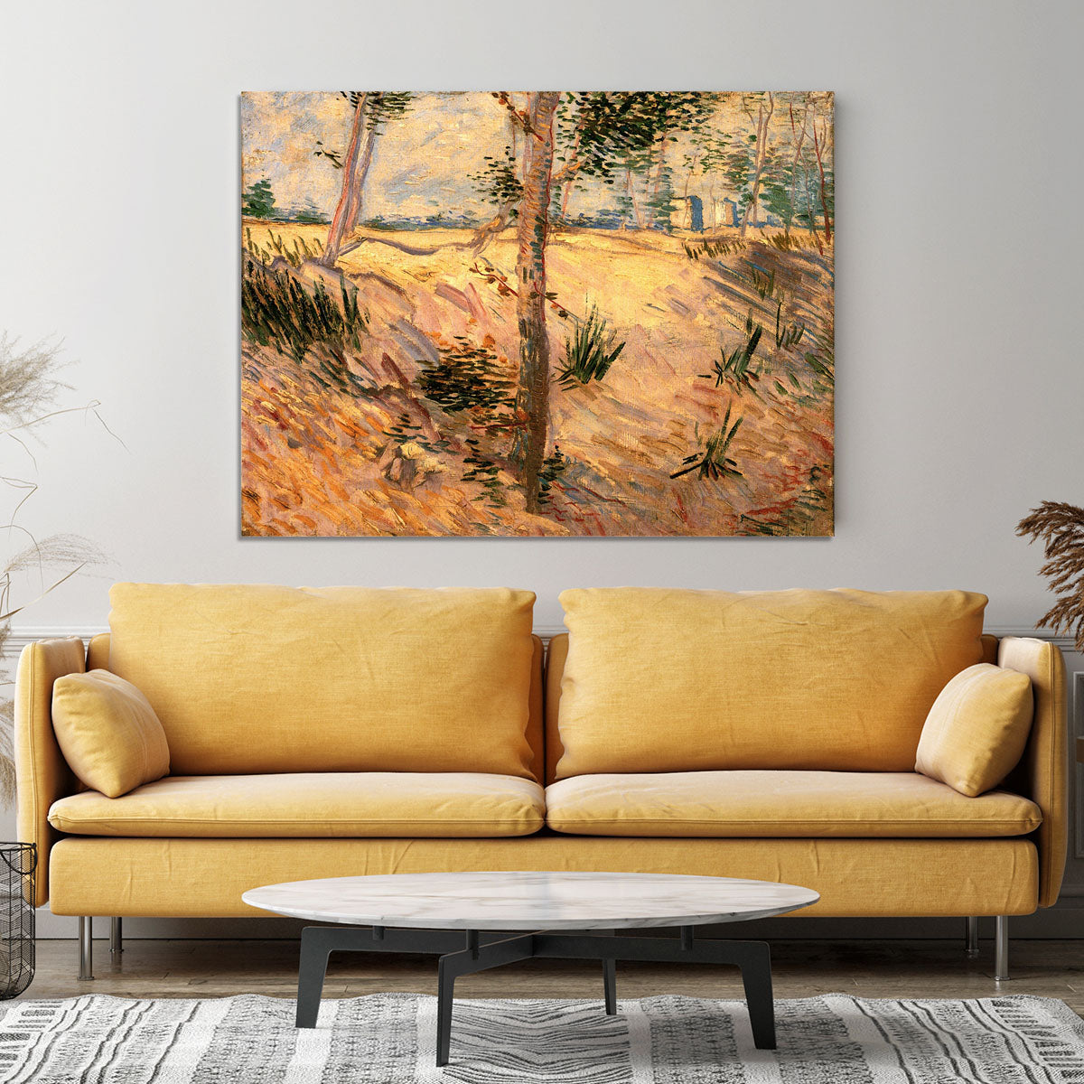 Trees in a Field on a Sunny Day by Van Gogh Canvas Print or Poster - Canvas Art Rocks - 4