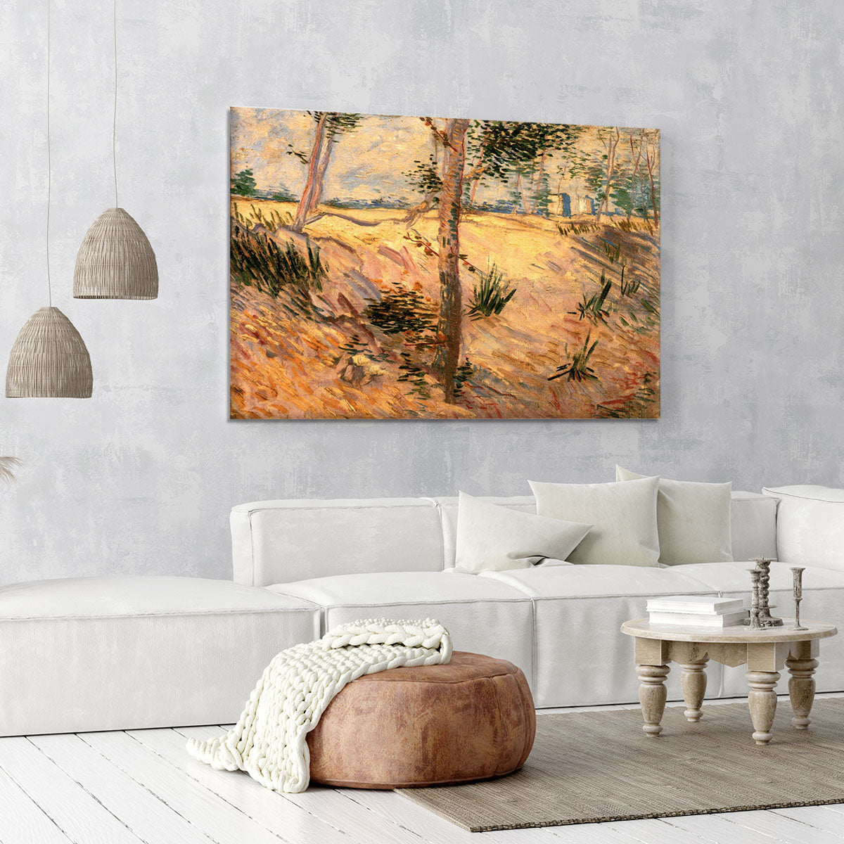 Trees in a Field on a Sunny Day by Van Gogh Canvas Print or Poster - Canvas Art Rocks - 6