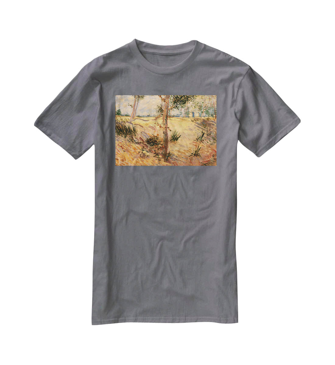 Trees in a Field on a Sunny Day by Van Gogh T-Shirt - Canvas Art Rocks - 3