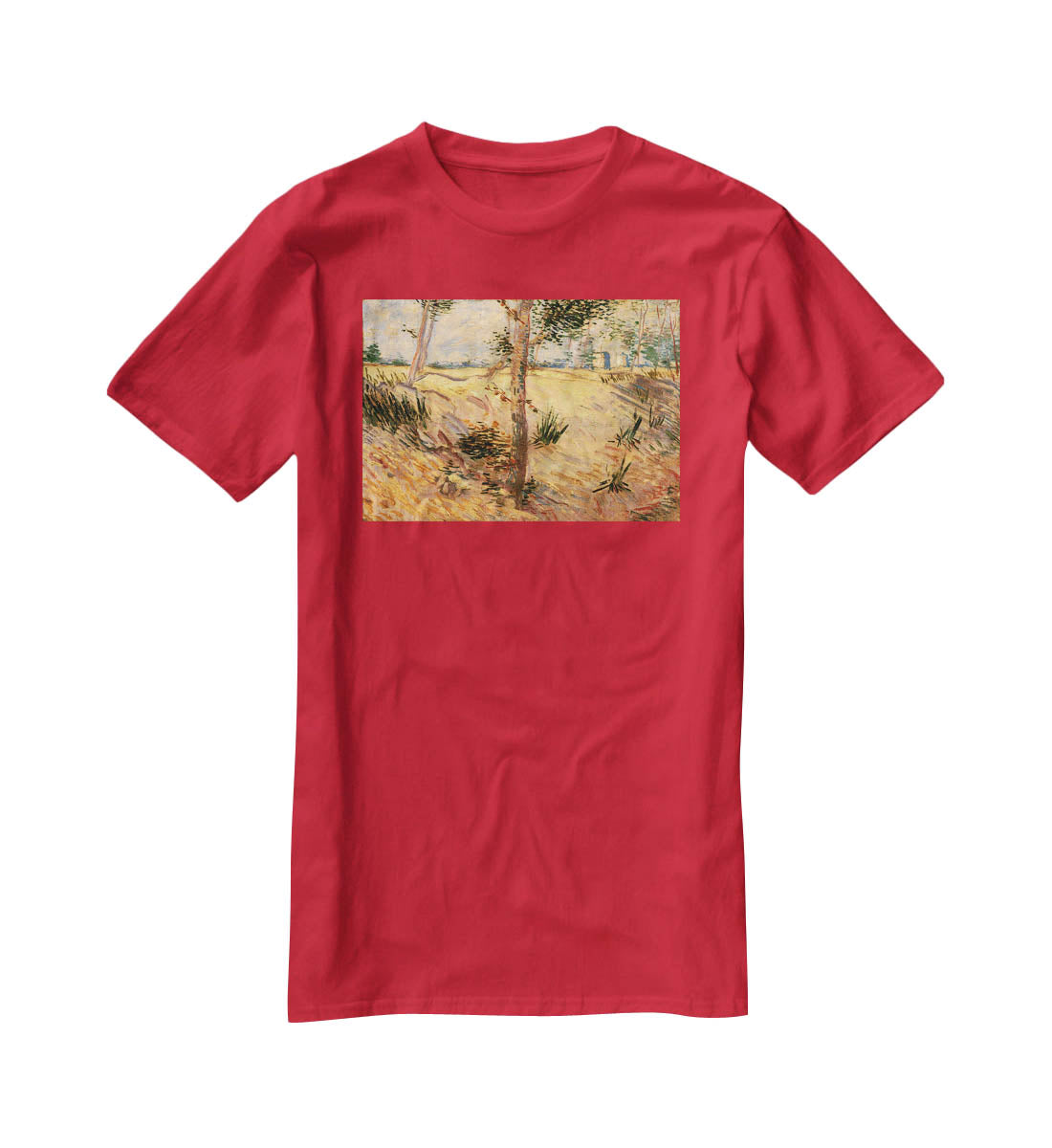 Trees in a Field on a Sunny Day by Van Gogh T-Shirt - Canvas Art Rocks - 4