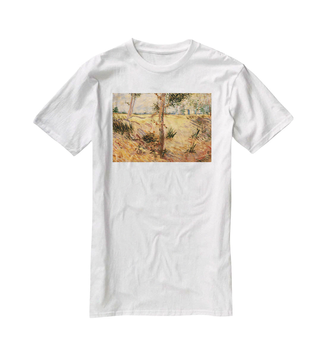 Trees in a Field on a Sunny Day by Van Gogh T-Shirt - Canvas Art Rocks - 5