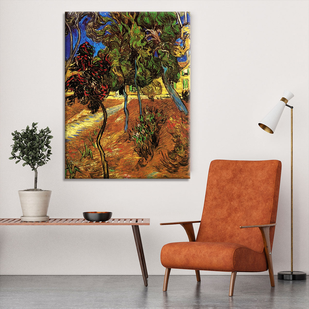 Trees in the Garden of Saint-Paul Hospital 2 by Van Gogh Canvas Print or Poster - Canvas Art Rocks - 6