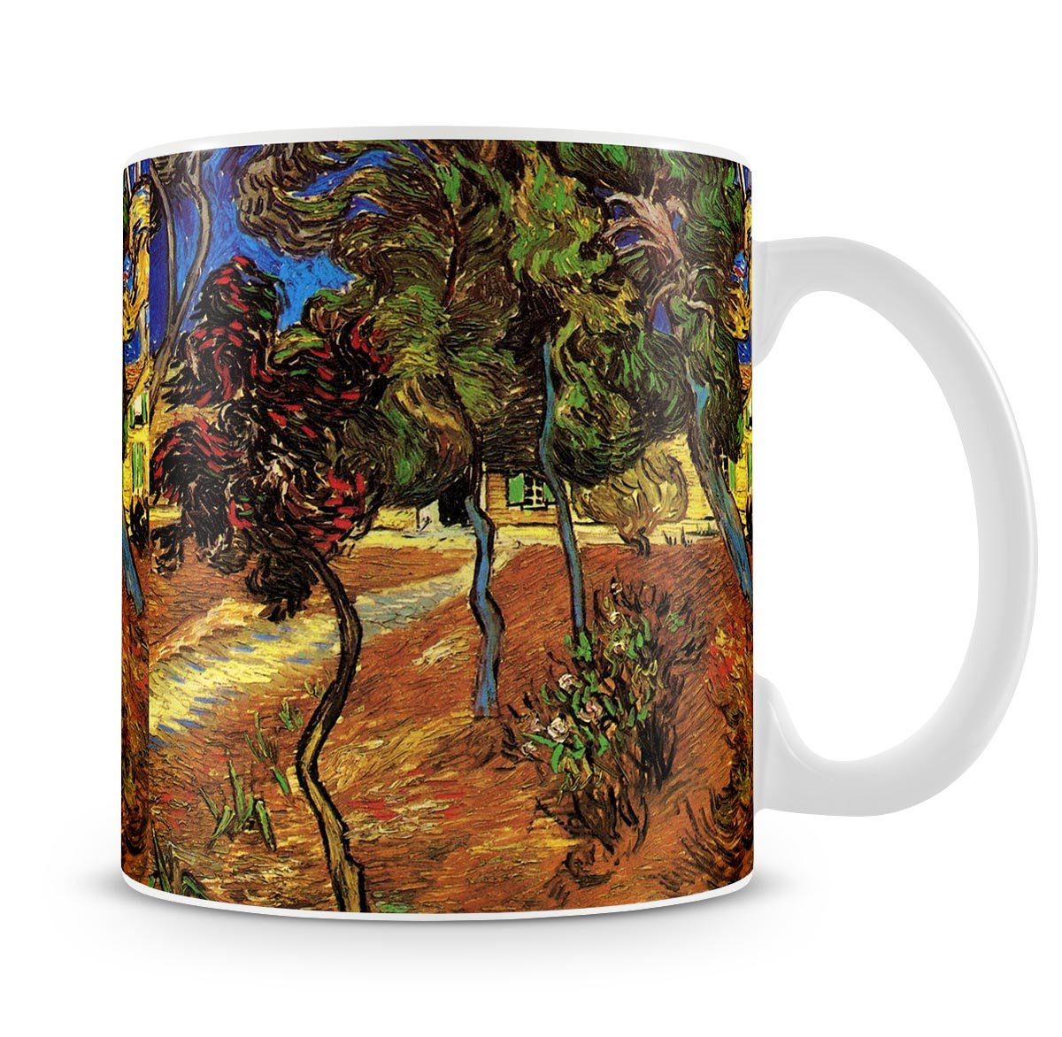 Trees in the Garden of Saint-Paul Hospital 2 by Van Gogh Mug - Canvas Art Rocks - 4