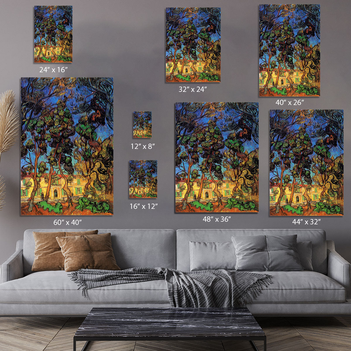 Trees in the Garden of Saint-Paul Hospital by Van Gogh Canvas Print or Poster - Canvas Art Rocks - 7