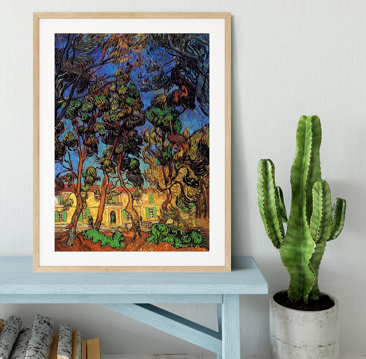 Trees in the Garden of Saint-Paul Hospital by Van Gogh Framed Print - Canvas Art Rocks - 3