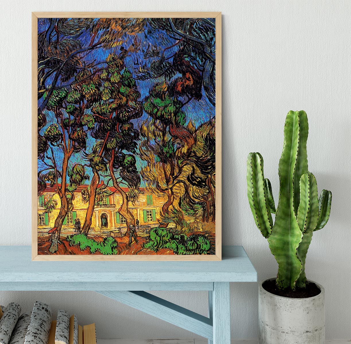 Trees in the Garden of Saint-Paul Hospital by Van Gogh Framed Print - Canvas Art Rocks - 4