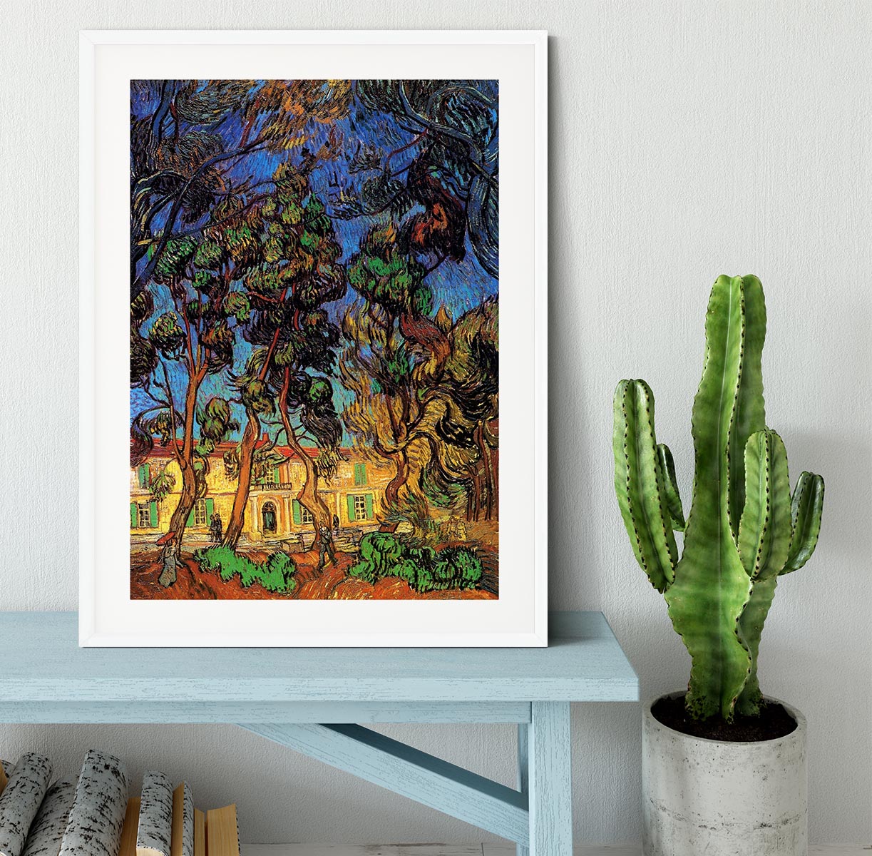 Trees in the Garden of Saint-Paul Hospital by Van Gogh Framed Print - Canvas Art Rocks - 5