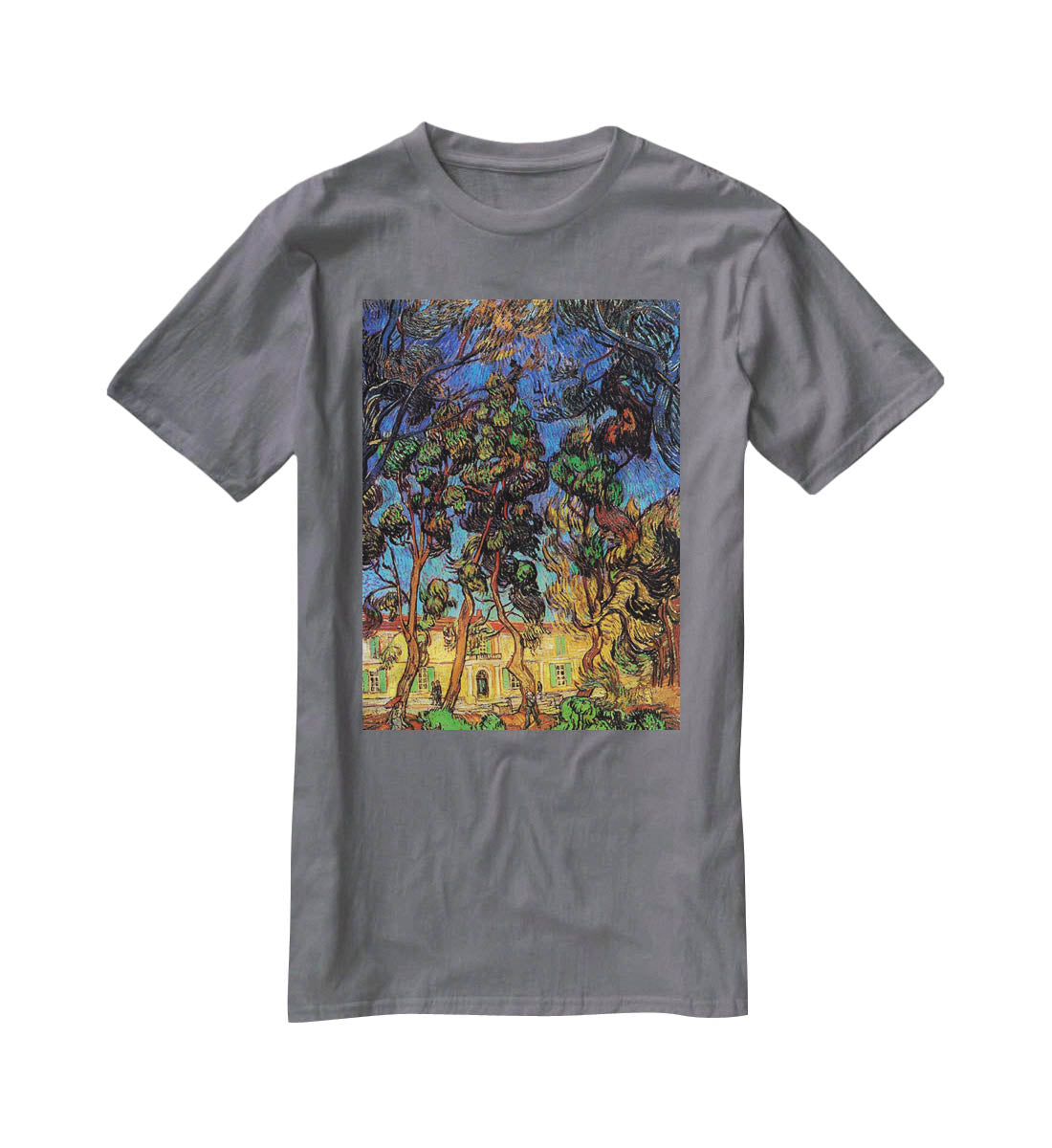 Trees in the Garden of Saint-Paul Hospital by Van Gogh T-Shirt - Canvas Art Rocks - 3
