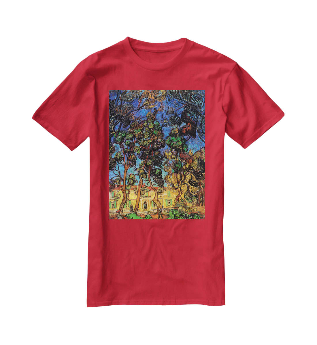 Trees in the Garden of Saint-Paul Hospital by Van Gogh T-Shirt - Canvas Art Rocks - 4