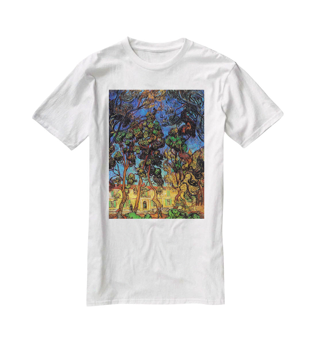 Trees in the Garden of Saint-Paul Hospital by Van Gogh T-Shirt - Canvas Art Rocks - 5