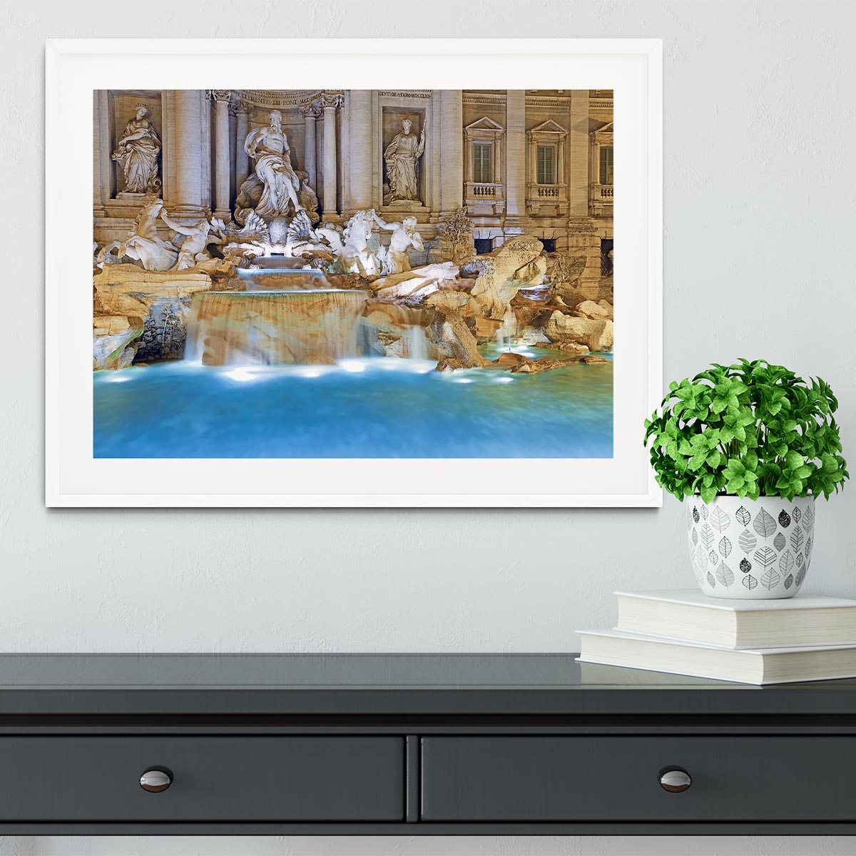 Trevi Fountain Rome Framed Print - Canvas Art Rocks - 5
