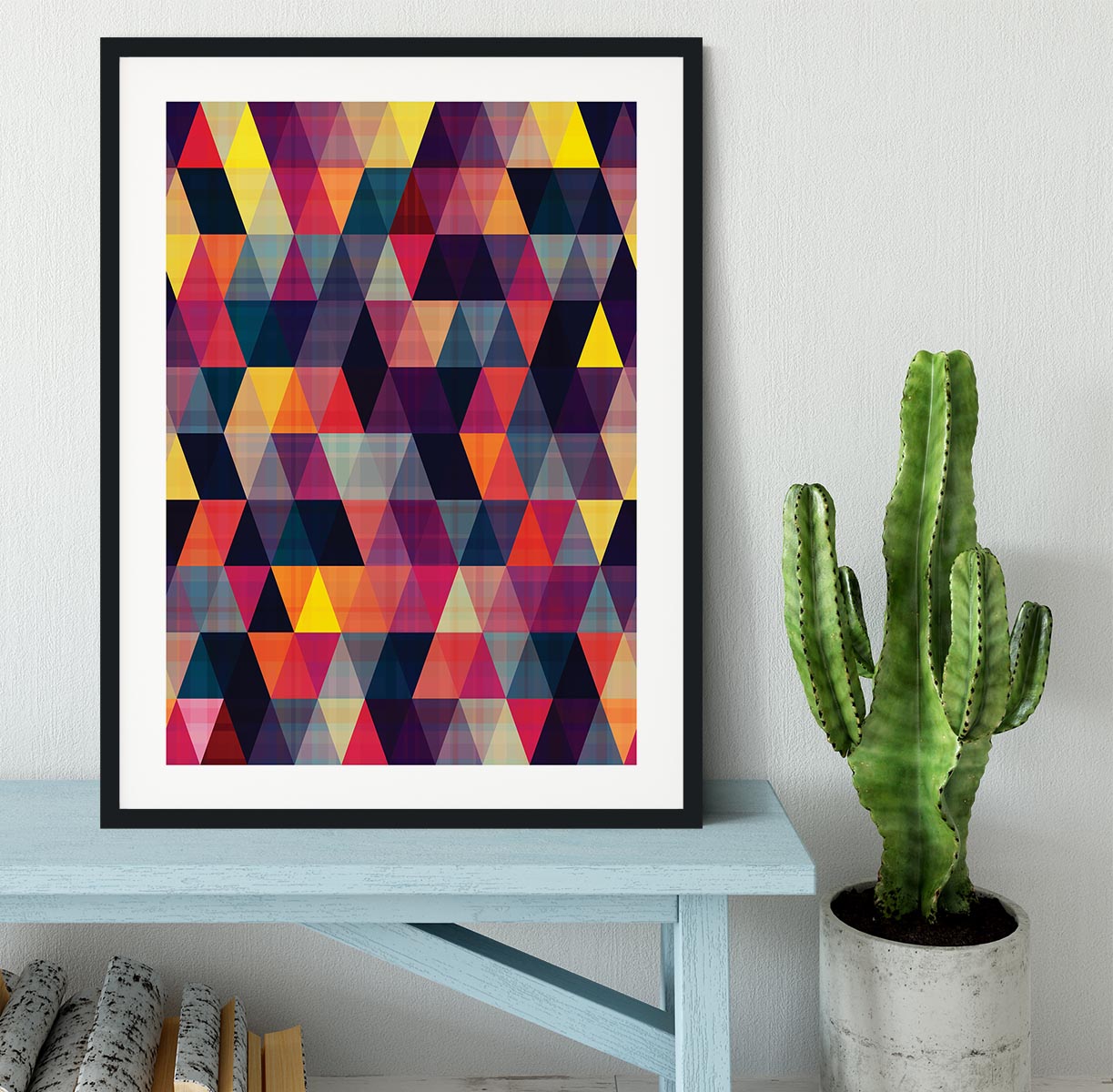 Triangle background texture Framed Print - Canvas Art Rocks - 1