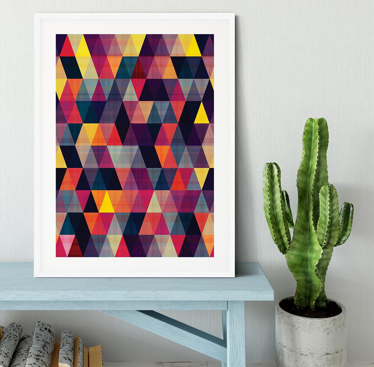 Triangle background texture Framed Print - Canvas Art Rocks - 5