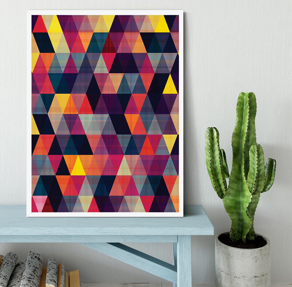 Triangle background texture Framed Print - Canvas Art Rocks -6