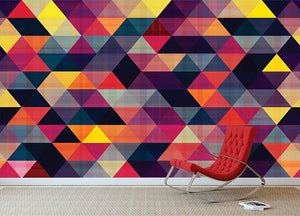 Triangle background texture Wall Mural Wallpaper - Canvas Art Rocks - 2