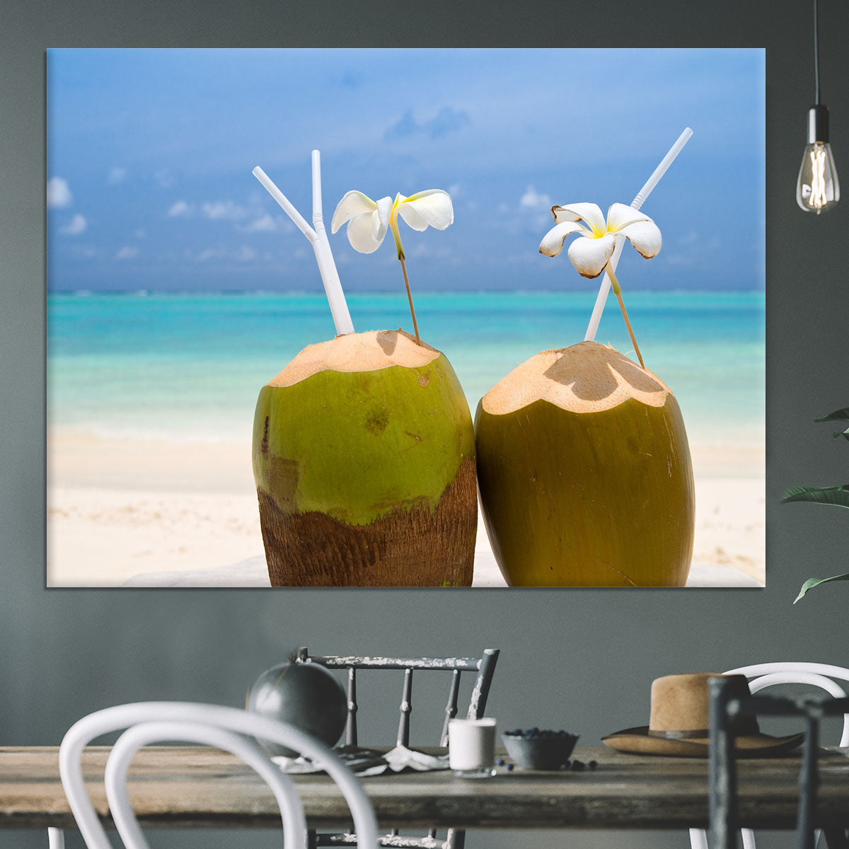 Tropical Coconut Cocktail Canvas Print or Poster - Canvas Art Rocks - 3