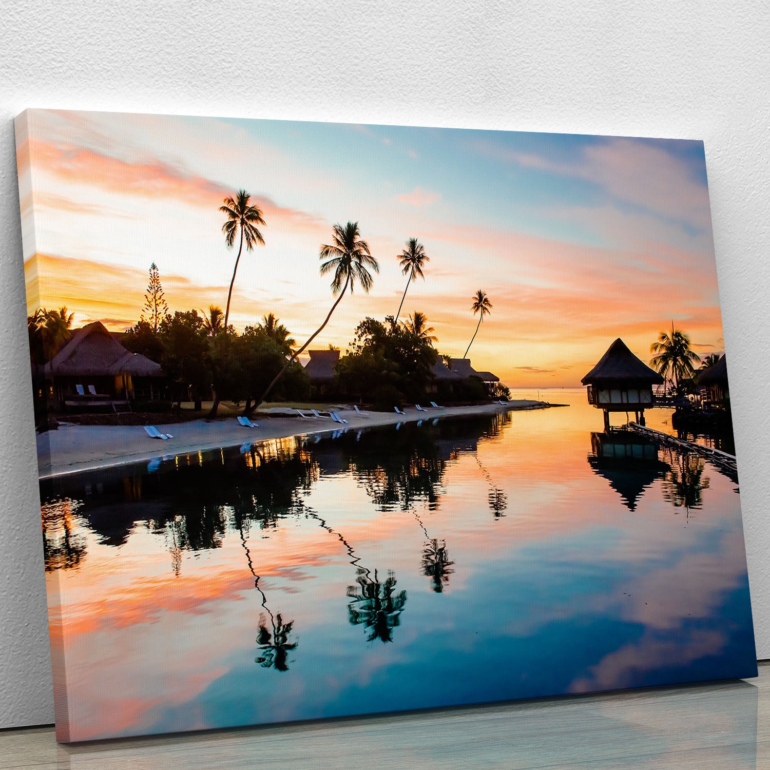 Tropical Sunset at Moorea Canvas Print or Poster - Canvas Art Rocks - 1