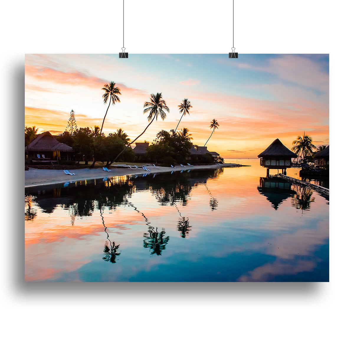 Tropical Sunset at Moorea Canvas Print or Poster - Canvas Art Rocks - 2
