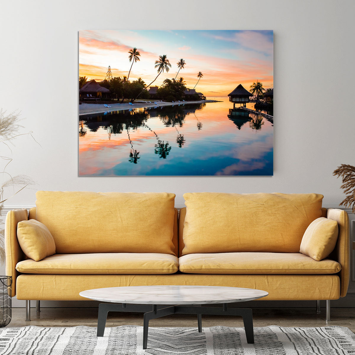 Tropical Sunset at Moorea Canvas Print or Poster - Canvas Art Rocks - 4
