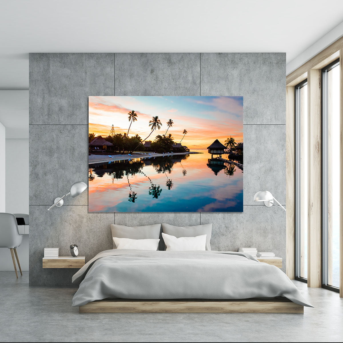 Tropical Sunset at Moorea Canvas Print or Poster - Canvas Art Rocks - 5