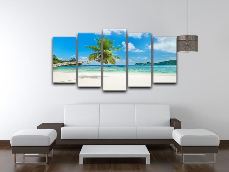 Tropical beach Baie Lazare 5 Split Panel Canvas - Canvas Art Rocks - 3