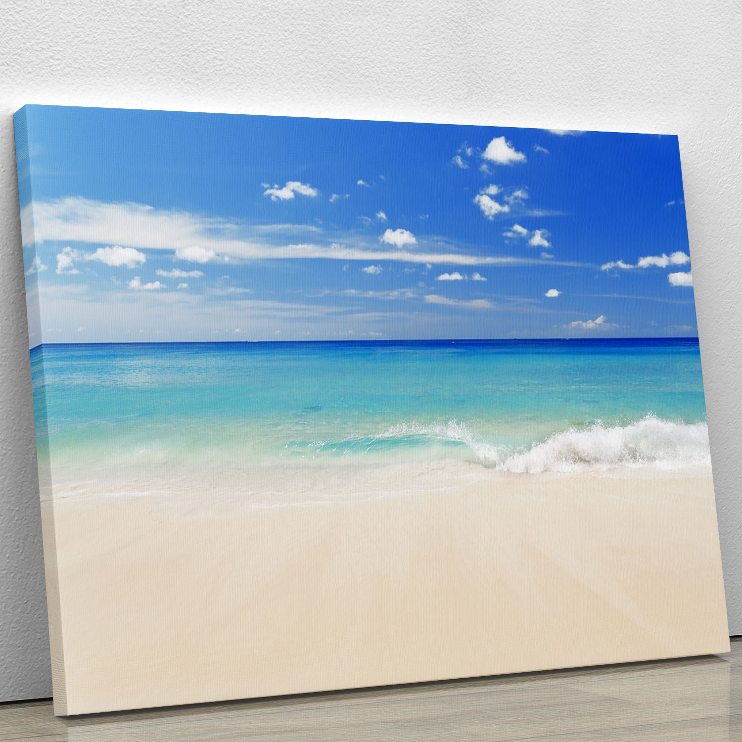 Tropical white sand beach and blue sky Canvas Print or Poster - Canvas Art Rocks - 1
