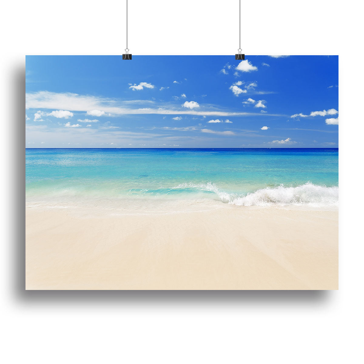 Tropical white sand beach and blue sky Canvas Print or Poster - Canvas Art Rocks - 2