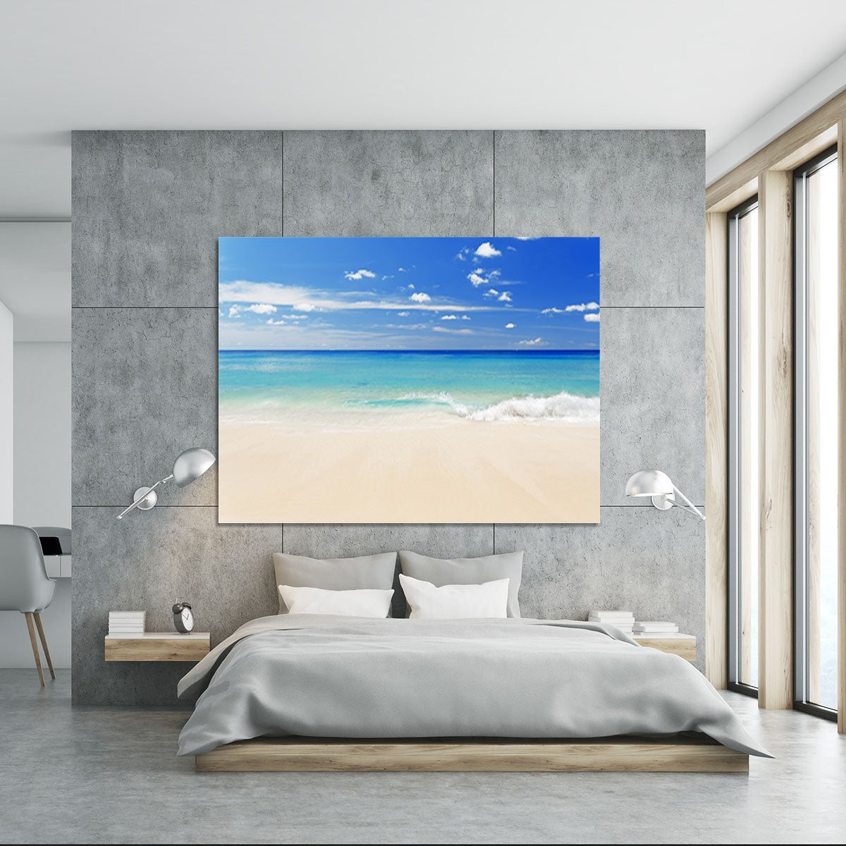 Tropical white sand beach and blue sky Canvas Print or Poster - Canvas Art Rocks - 5