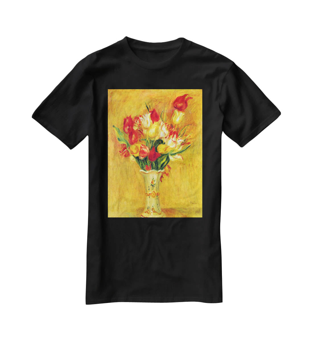 Tulips in a Vase by Renoir T-Shirt - Canvas Art Rocks - 1