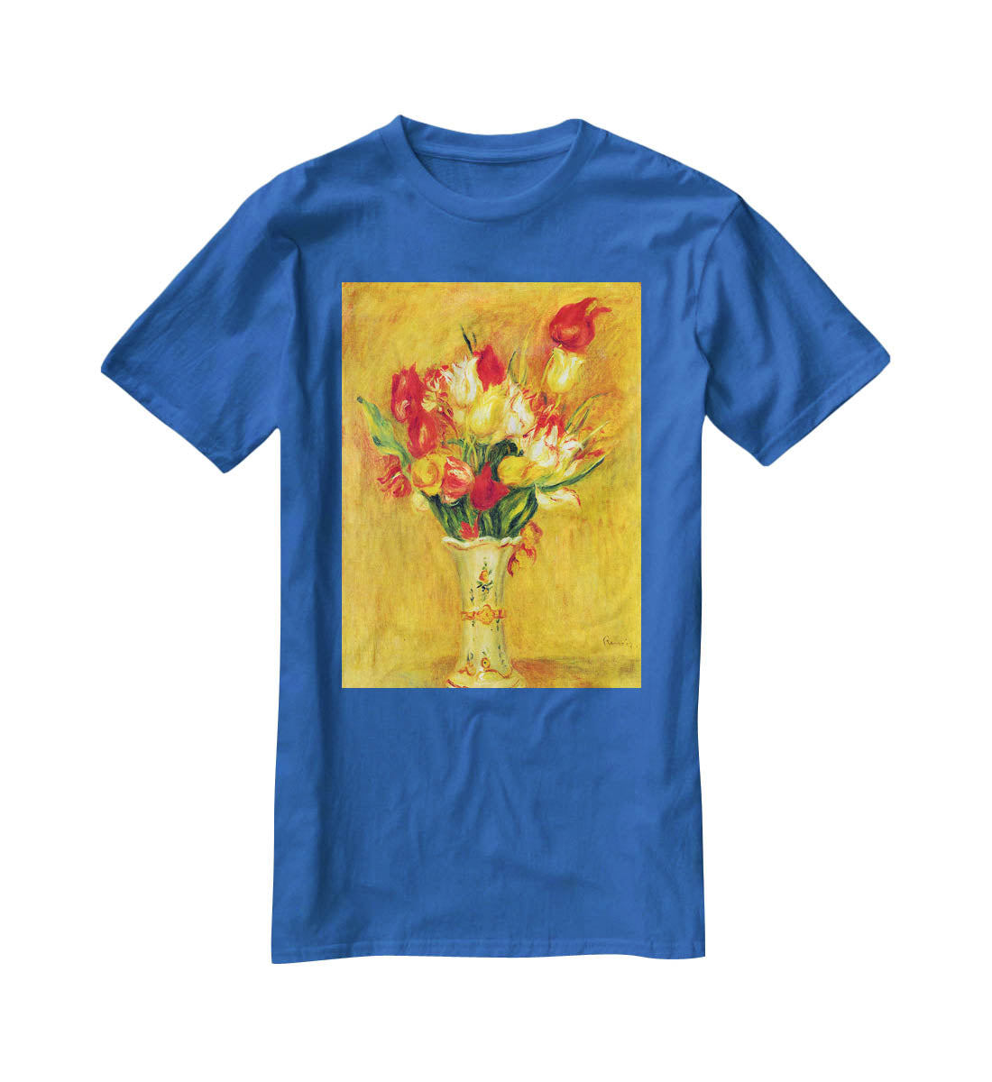 Tulips in a Vase by Renoir T-Shirt - Canvas Art Rocks - 2