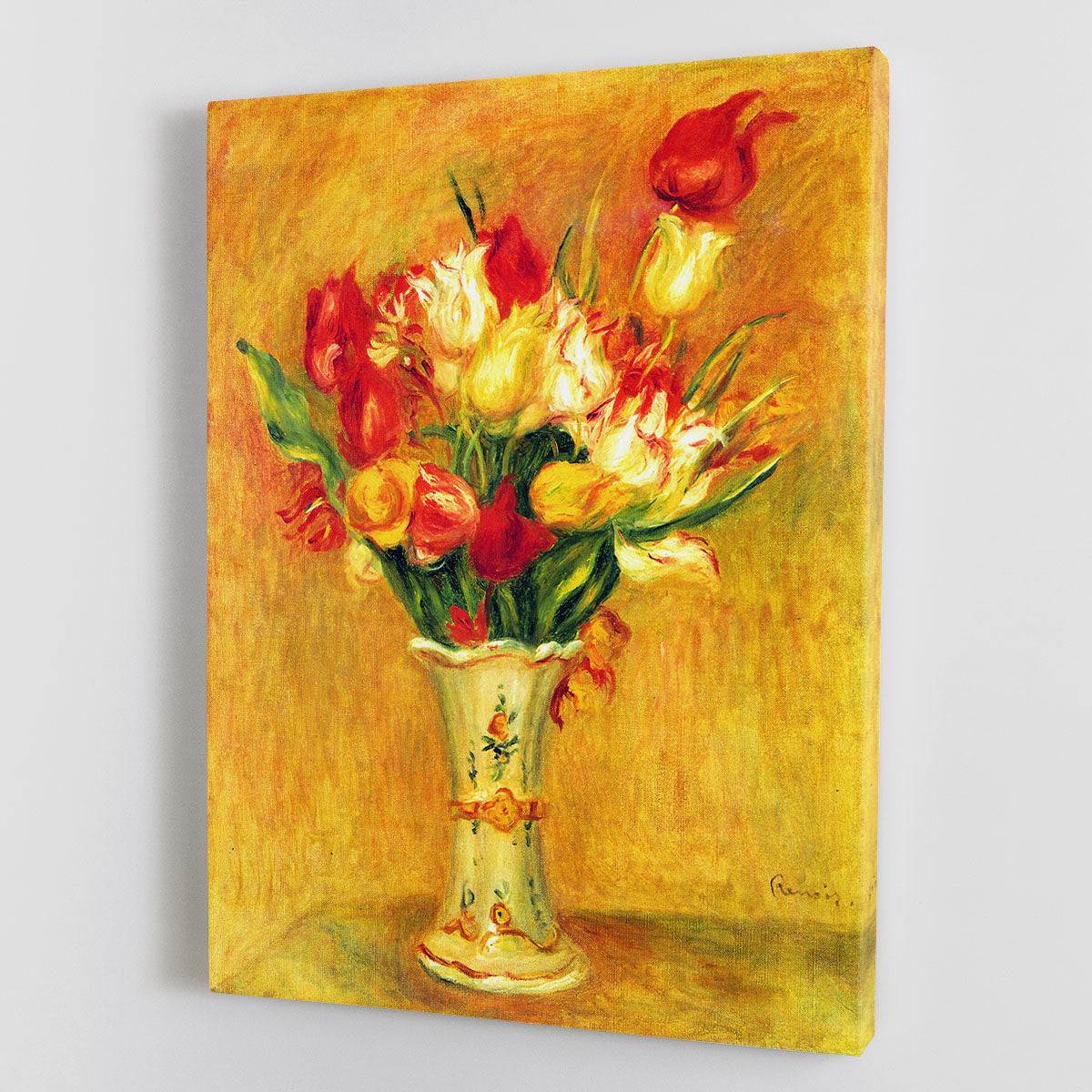 Tulips in a Vase by Renoir Canvas Print or Poster - Canvas Art Rocks - 1