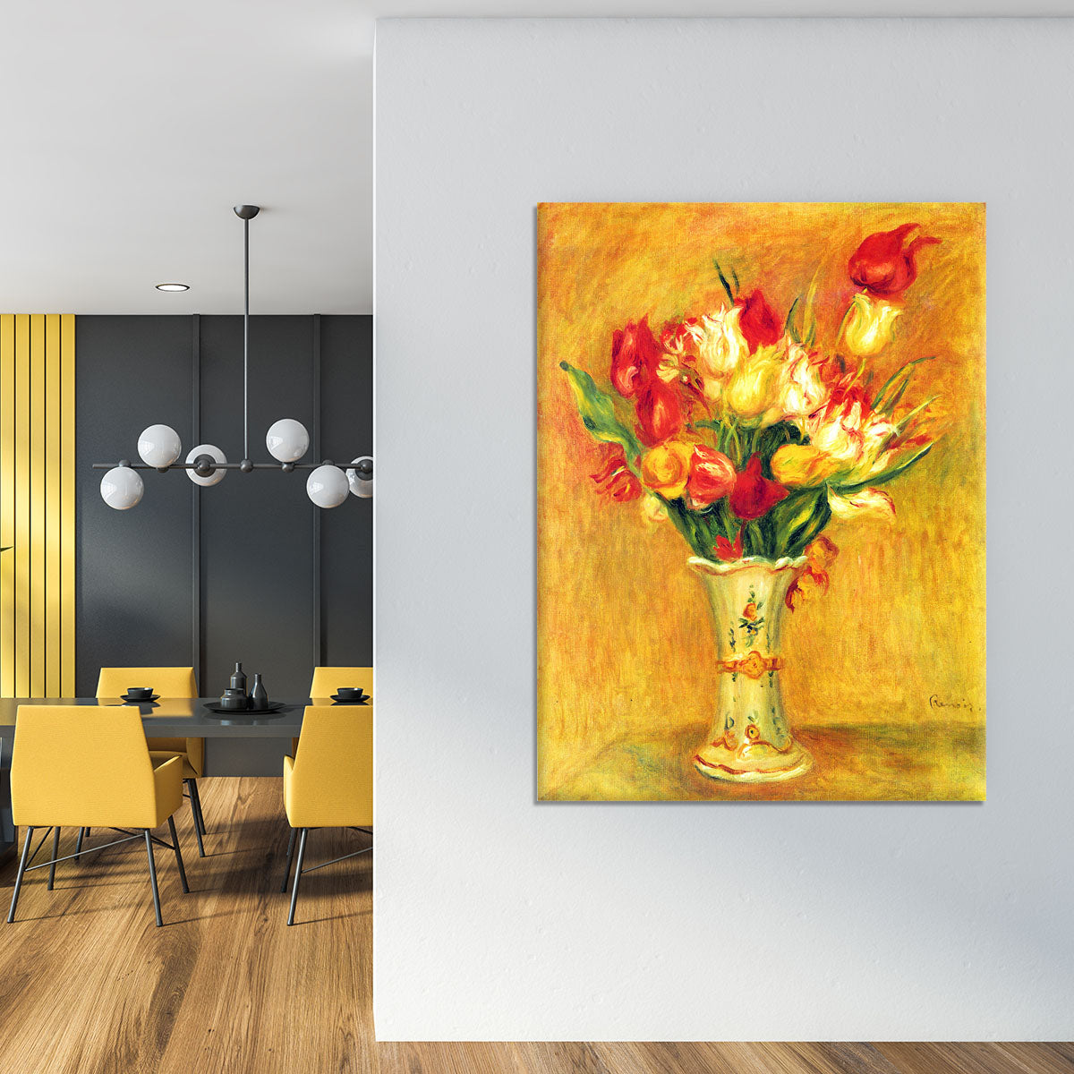 Tulips in a Vase by Renoir Canvas Print or Poster - Canvas Art Rocks - 4