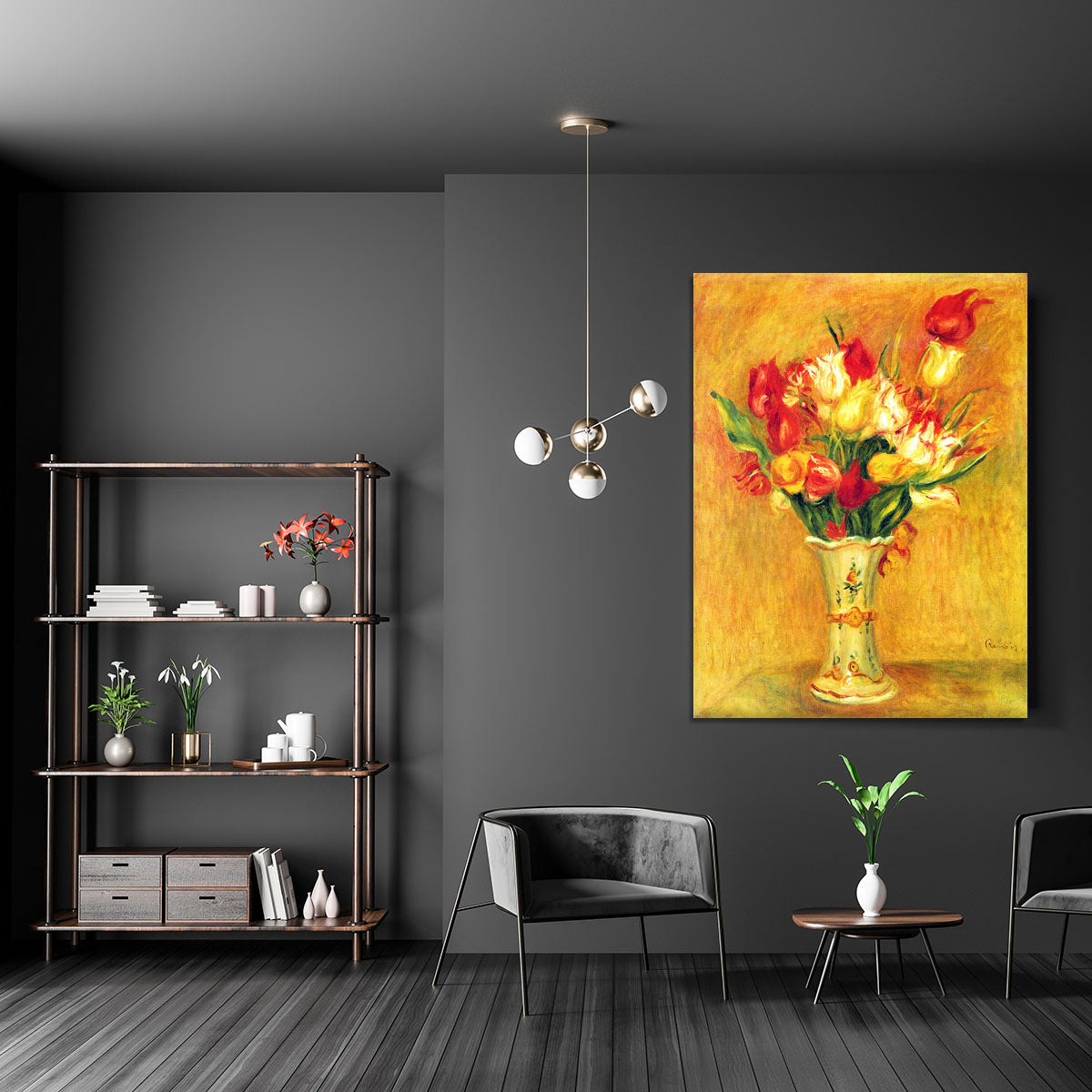 Tulips in a Vase by Renoir Canvas Print or Poster - Canvas Art Rocks - 5