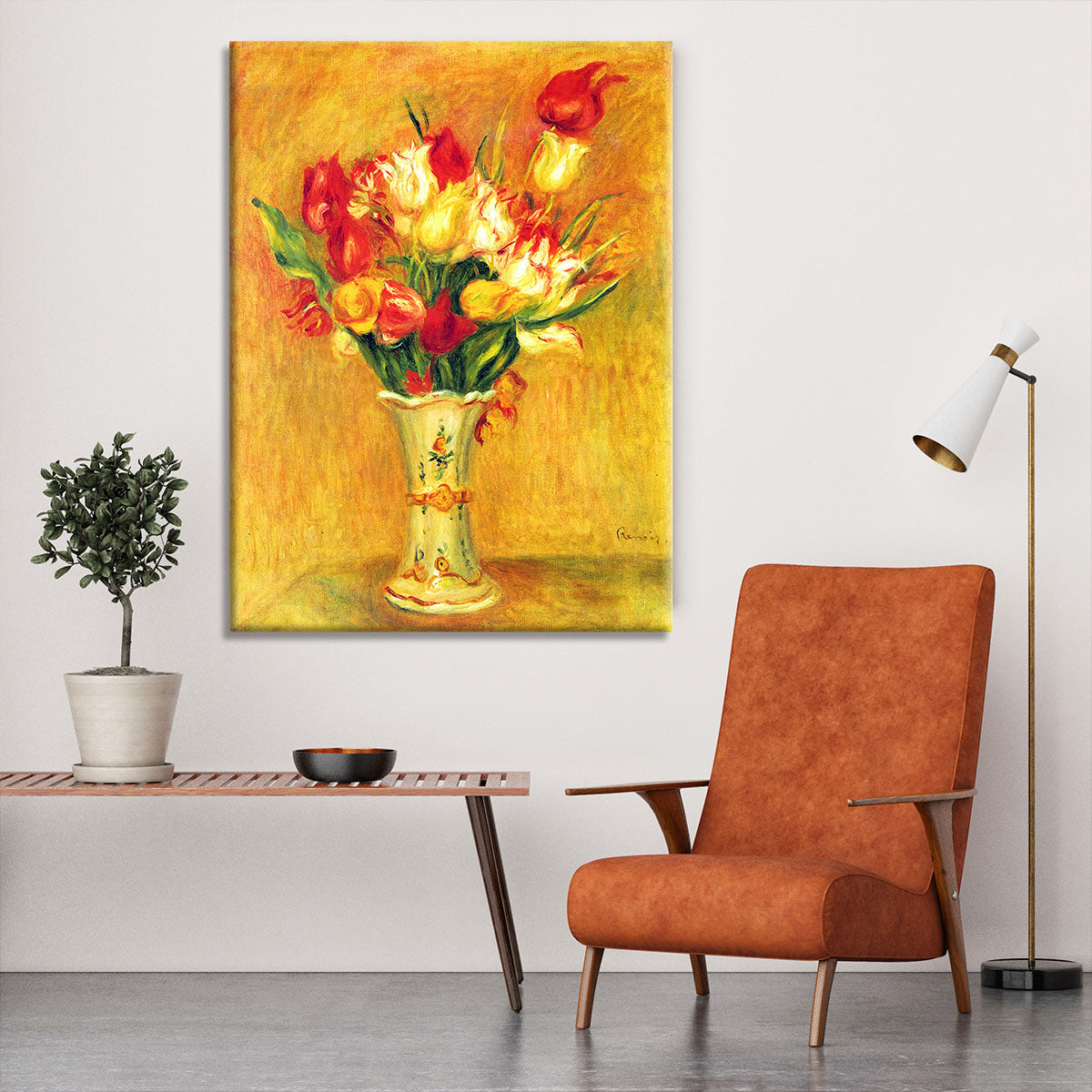 Tulips in a Vase by Renoir Canvas Print or Poster - Canvas Art Rocks - 6