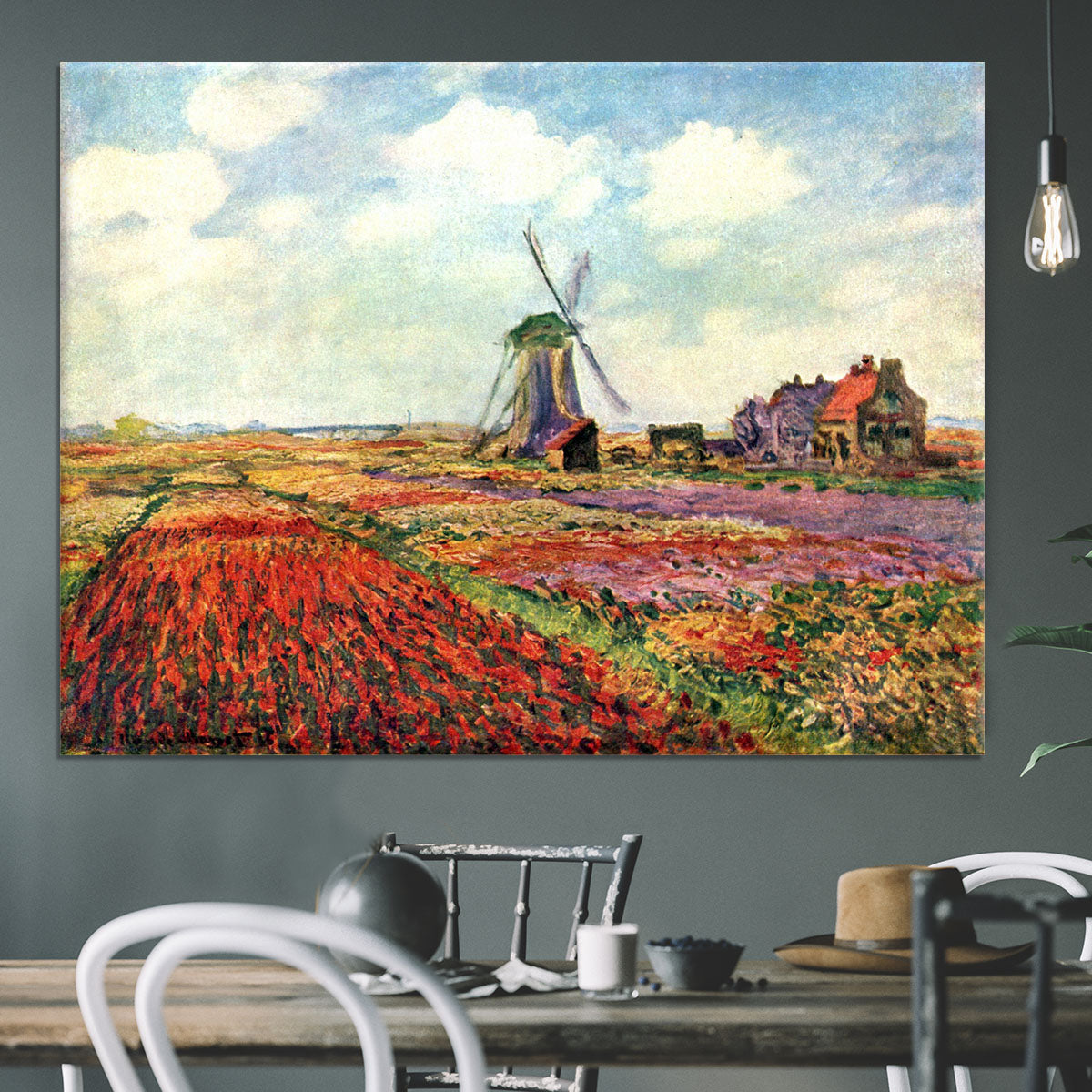 Tulips of Holland by Monet Canvas Print or Poster - Canvas Art Rocks - 3