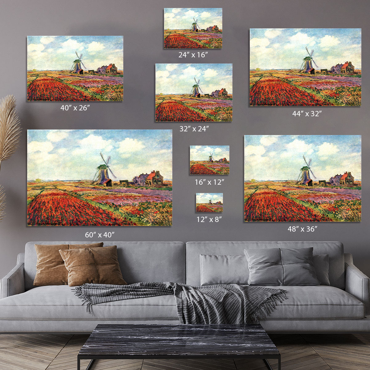 Tulips of Holland by Monet Canvas Print or Poster - Canvas Art Rocks - 7