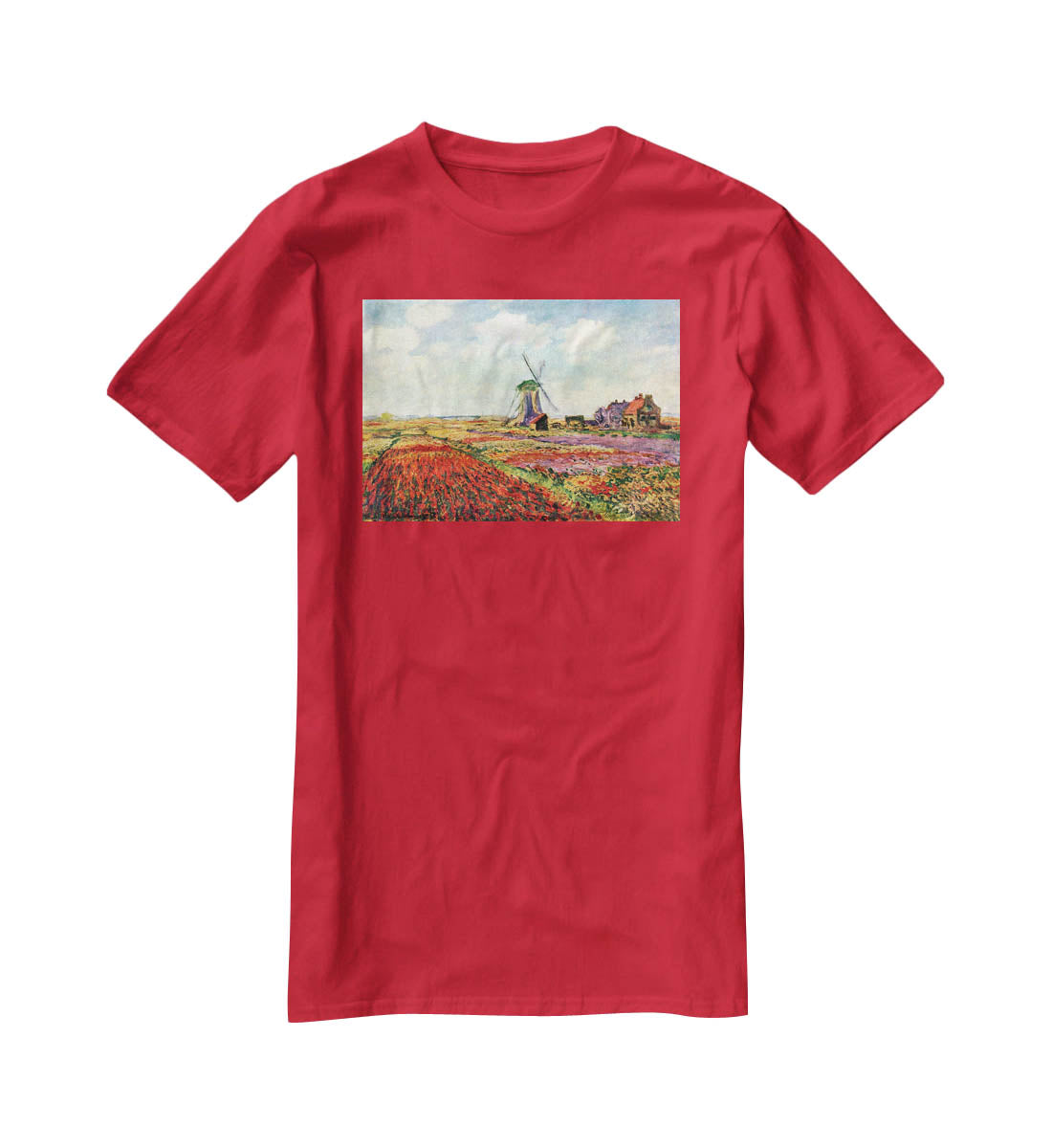 Tulips of Holland by Monet T-Shirt - Canvas Art Rocks - 4