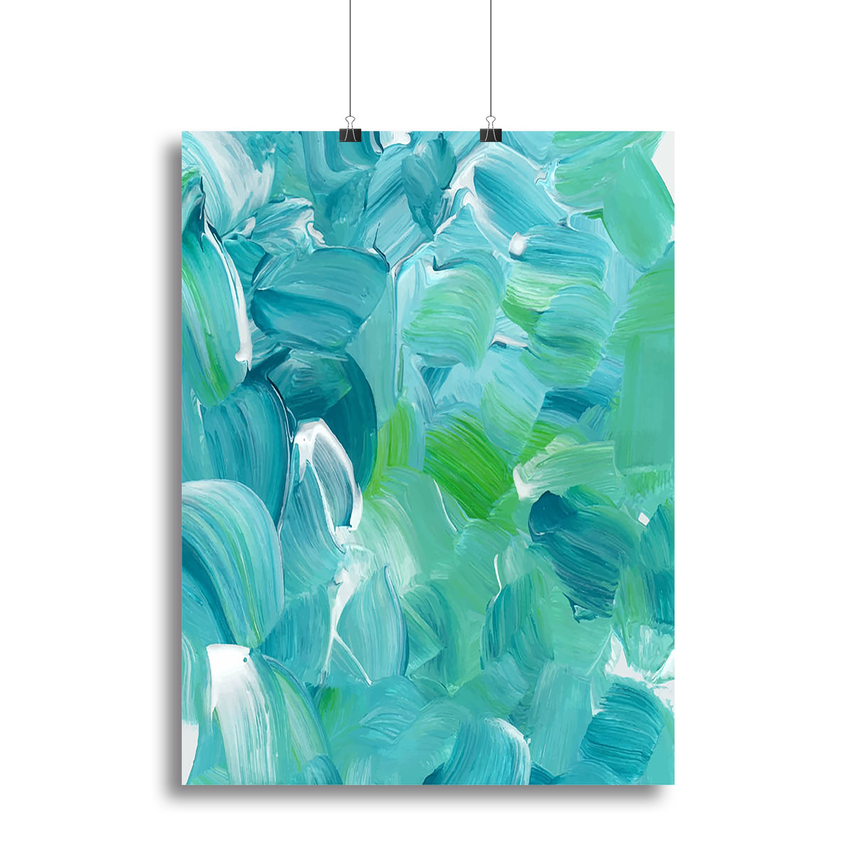 Turquoise blue oil paint Canvas Print or Poster - Canvas Art Rocks - 2