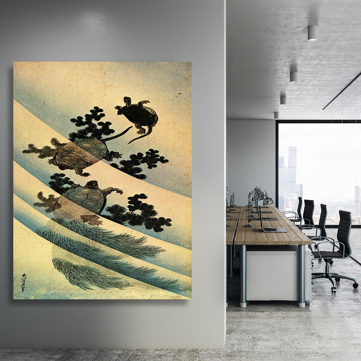 Turtles by Hokusai Canvas Print or Poster - Canvas Art Rocks - 3