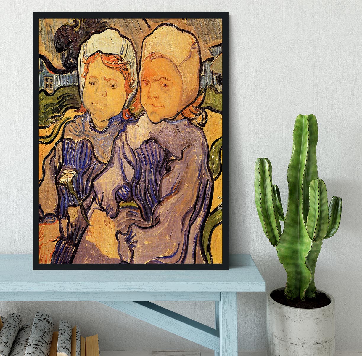 Two Children by Van Gogh Framed Print - Canvas Art Rocks - 2