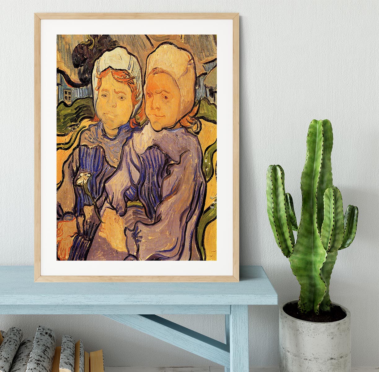Two Children by Van Gogh Framed Print - Canvas Art Rocks - 3