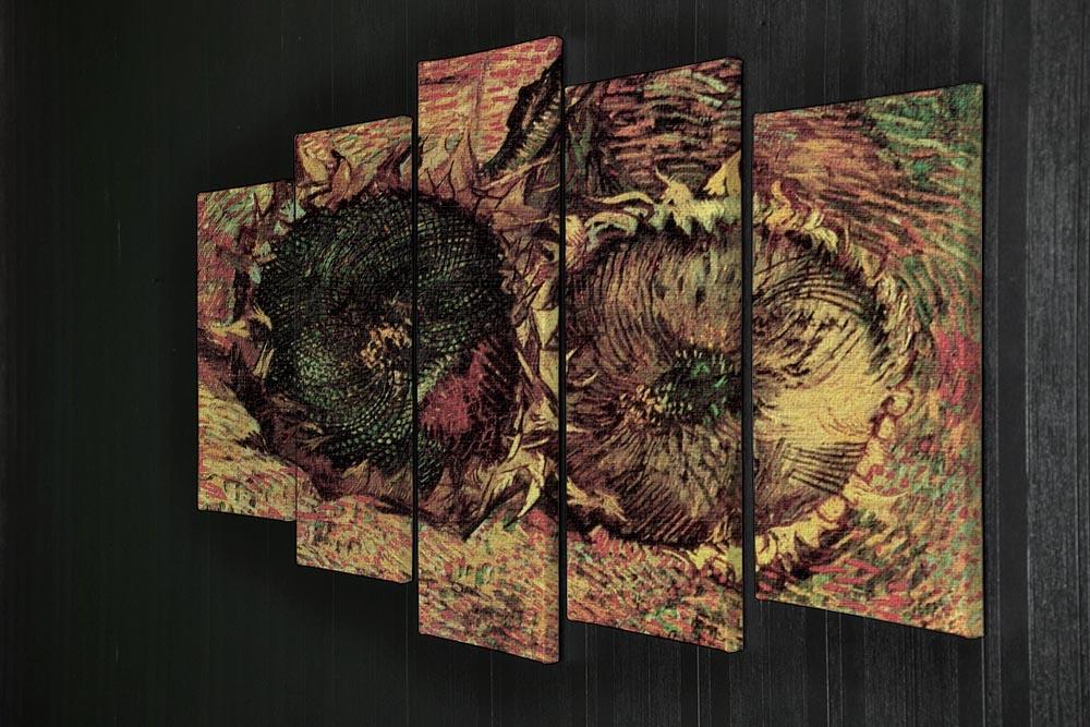 Two Cut Sunflowers 2 by Van Gogh 5 Split Panel Canvas - Canvas Art Rocks - 2