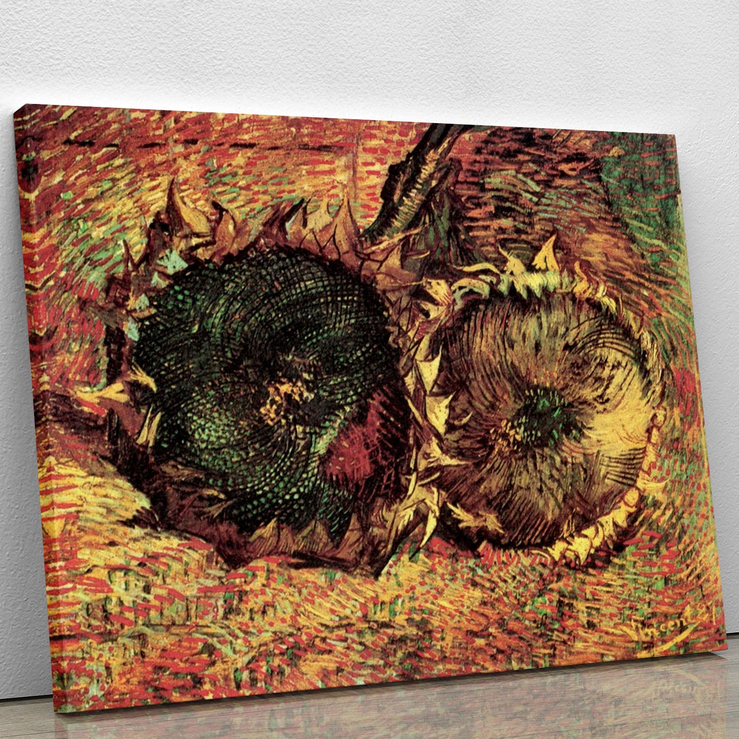 Two Cut Sunflowers 2 by Van Gogh Canvas Print or Poster - Canvas Art Rocks - 1