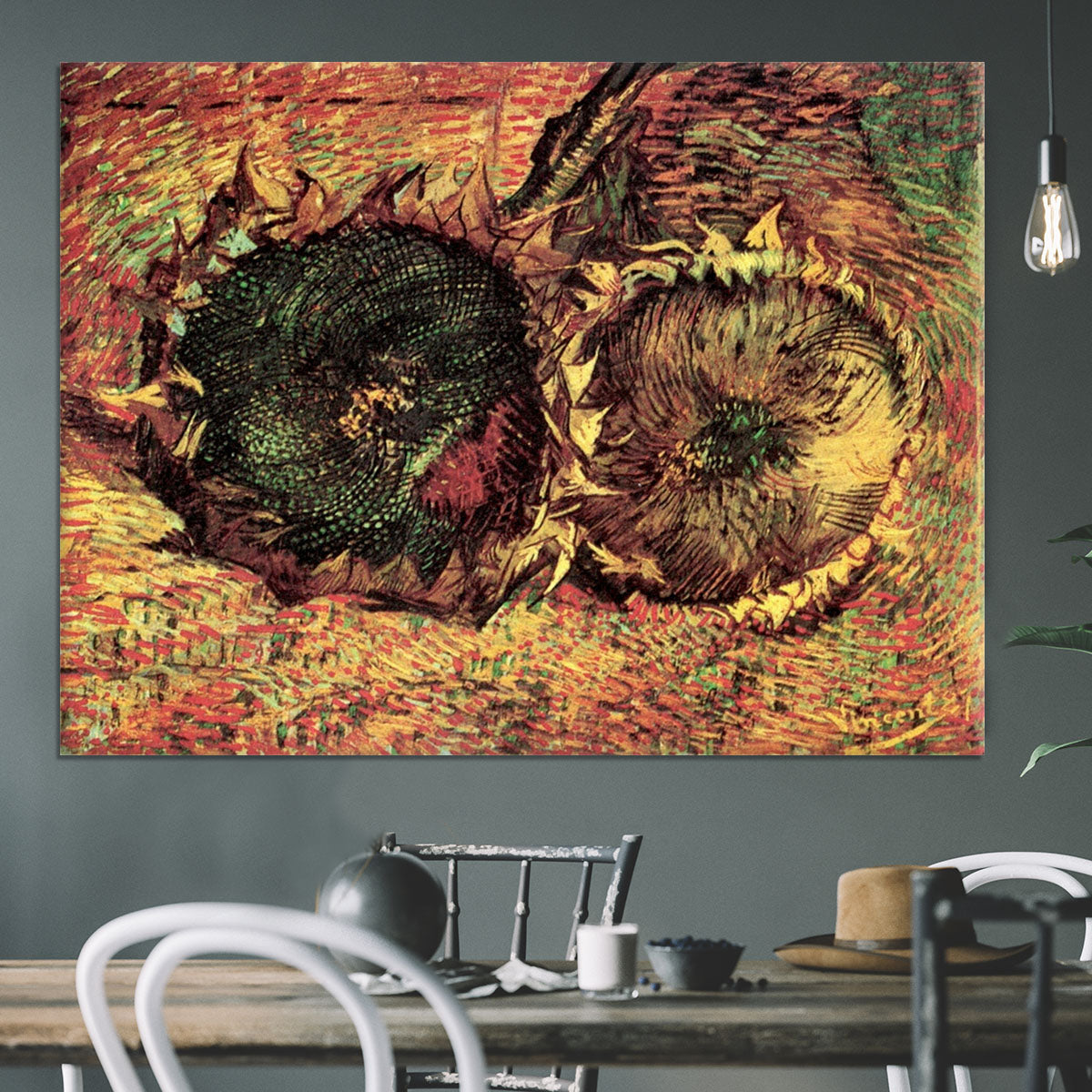 Two Cut Sunflowers 2 by Van Gogh Canvas Print or Poster - Canvas Art Rocks - 3