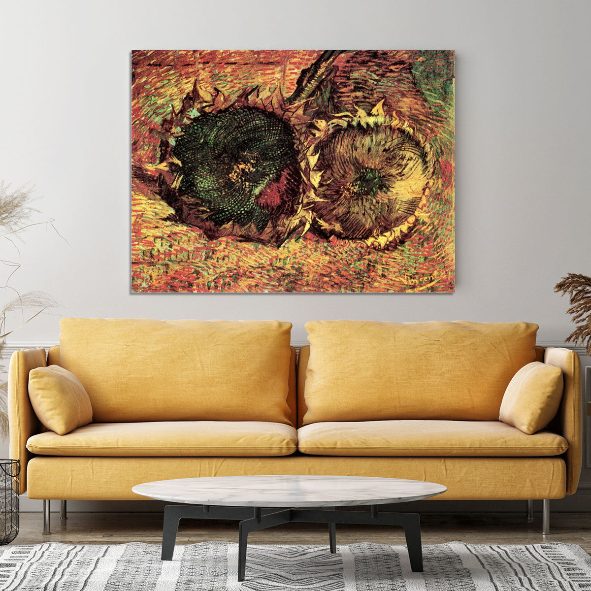 Two Cut Sunflowers 2 by Van Gogh Canvas Print or Poster - Canvas Art Rocks - 4