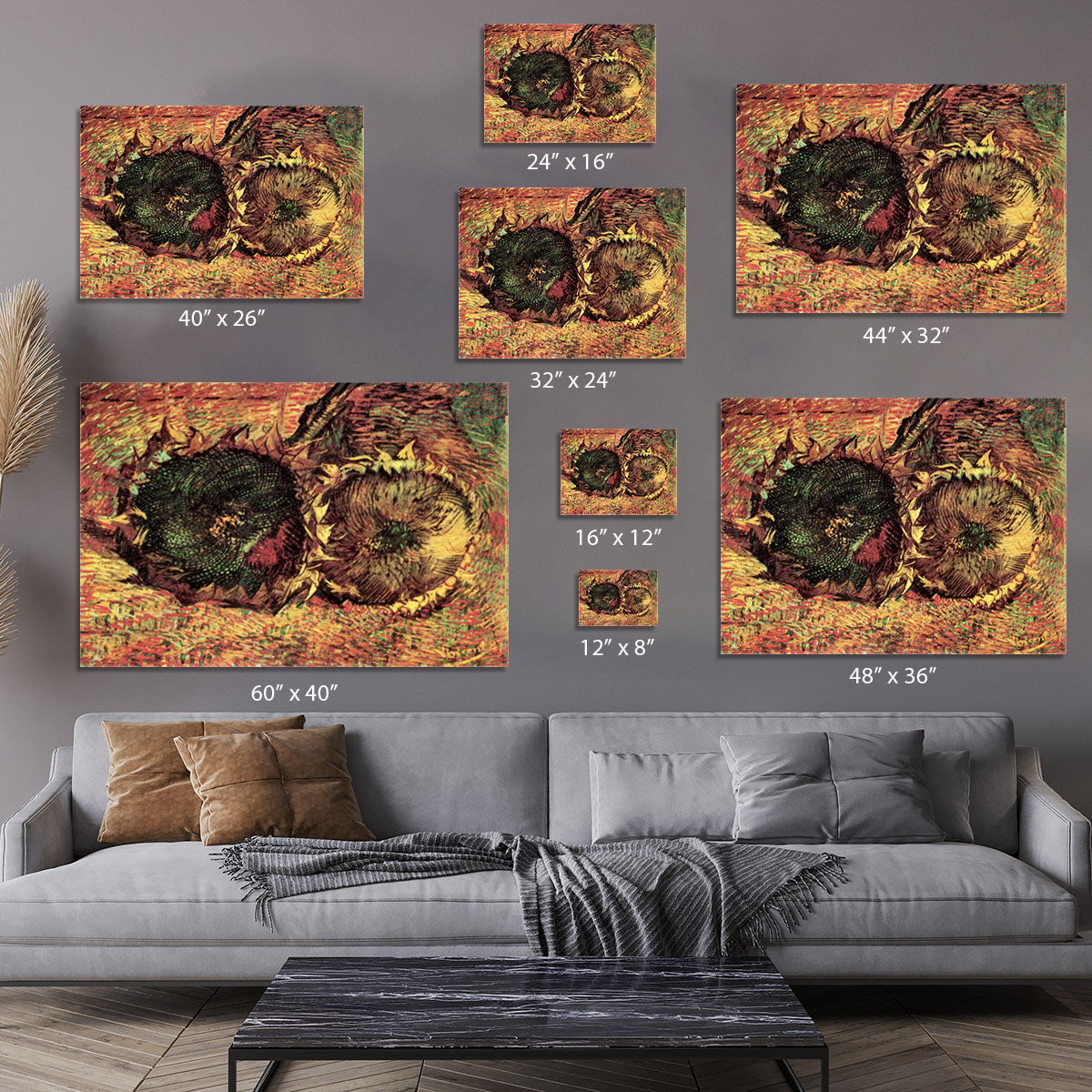 Two Cut Sunflowers 2 by Van Gogh Canvas Print or Poster - Canvas Art Rocks - 7